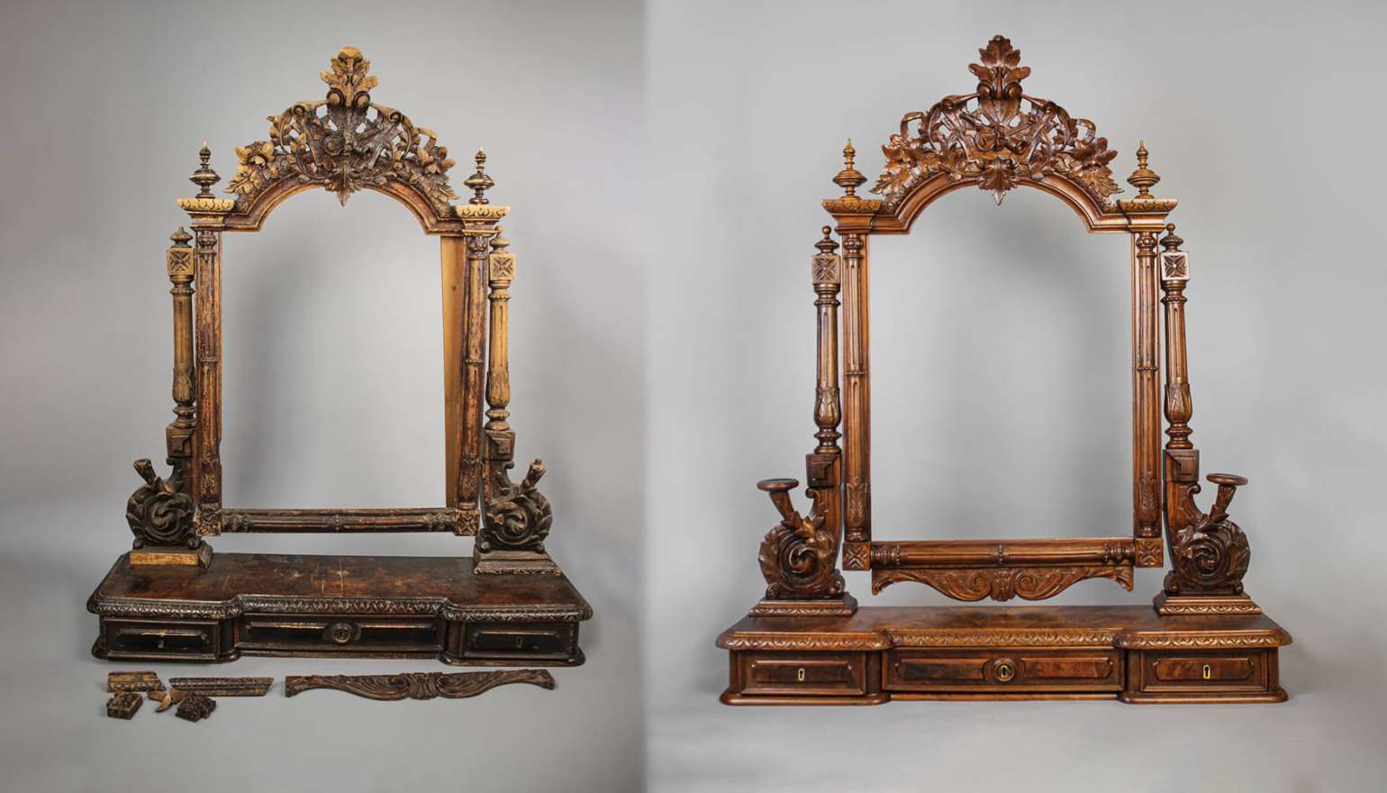 Реставрация старинного зеркала